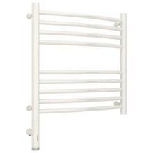Полотенцесушитель электрический 500х500 белый глянец МЭМ левый, перемычка выгнутая Сунержа Богема 3.0 12-5802-5050
