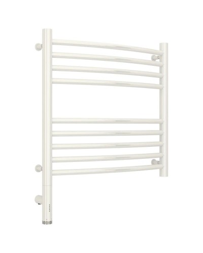 Полотенцесушитель электрический 500х500 белый глянец МЭМ левый, перемычка выгнутая Сунержа Богема 3.0 12-5802-5050