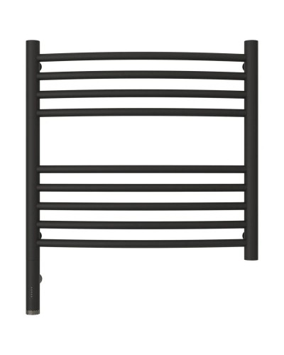 Полотенцесушитель электрический 500х500 темный титан муар МЭМ левый, перемычка выгнутая Сунержа Богема 3.0 15-5802-5050