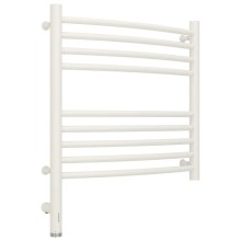 Полотенцесушитель электрический 500х500 белый матовый МЭМ левый, перемычка выгнутая Сунержа Богема 3.0 30-5802-5050