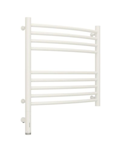 Полотенцесушитель электрический 500х500 белый матовый МЭМ левый, перемычка выгнутая Сунержа Богема 3.0 30-5802-5050