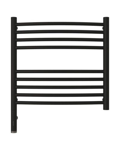 Полотенцесушитель электрический 500х500 черный матовый МЭМ левый, перемычка выгнутая Сунержа Богема 3.0 31-5802-5050