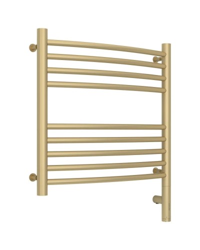 Полотенцесушитель электрический 500х500 шампань матовая МЭМ правый, перемычка выгнутая Сунержа Богема 3.0 022-5803-5050