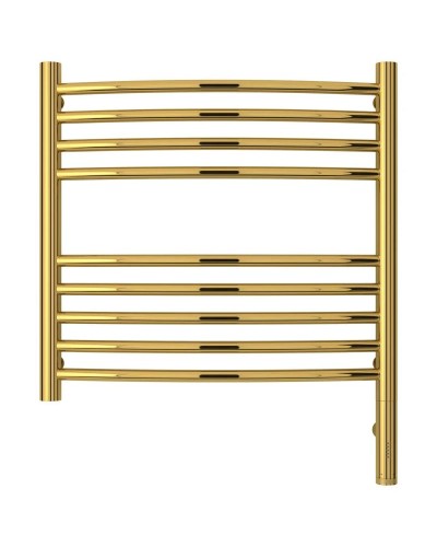Полотенцесушитель электрический 500х500 золотой МЭМ правый, перемычка выгнутая Сунержа Богема 3.0 03-5803-5050