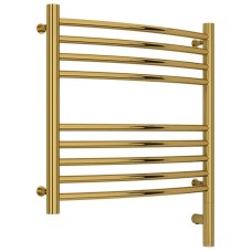 Полотенцесушитель электрический 500х500 золотой МЭМ правый, перемычка выгнутая Сунержа Богема 3.0 03-5803-5050