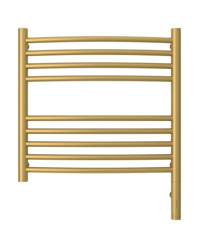 Полотенцесушитель электрический 500х500 золотой матовый МЭМ правый, перемычка выгнутая Сунержа Богема 3.0 032-5803-5050