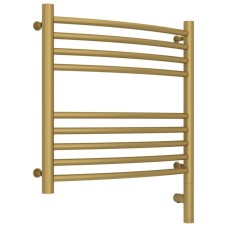 Полотенцесушитель электрический 500х500 золотой матовый МЭМ правый, перемычка выгнутая Сунержа Богема 3.0 032-5803-5050