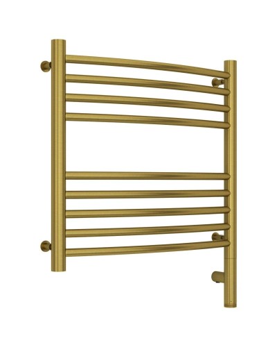 Полотенцесушитель электрический 500х500 состаренная латунь МЭМ правый, перемычка выгнутая Сунержа Богема 3.0 051-5803-5050