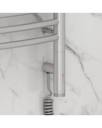 Полотенцесушитель электрический 500х500 сатин МЭМ правый, перемычка выгнутая Сунержа Богема 3.0 071-5803-5050