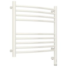 Полотенцесушитель электрический 500х500 белый глянец МЭМ правый, перемычка выгнутая Сунержа Богема 3.0 12-5803-5050