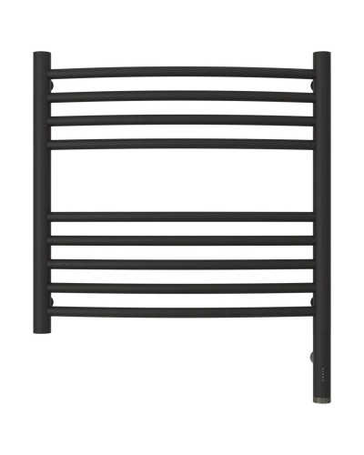 Полотенцесушитель электрический 500х500 темный титан муар МЭМ правый, перемычка выгнутая Сунержа Богема 3.0 15-5803-5050