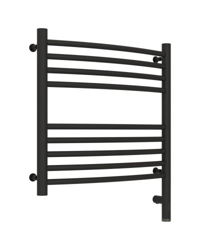 Полотенцесушитель электрический 500х500 темный титан муар МЭМ правый, перемычка выгнутая Сунержа Богема 3.0 15-5803-5050