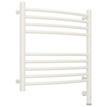 Полотенцесушитель электрический 500х500 белый матовый МЭМ правый, перемычка выгнутая Сунержа Богема 3.0 30-5803-5050