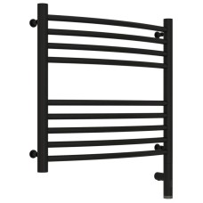 Полотенцесушитель электрический 500х500 черный матовый МЭМ правый, перемычка выгнутая Сунержа Богема 3.0 31-5803-5050