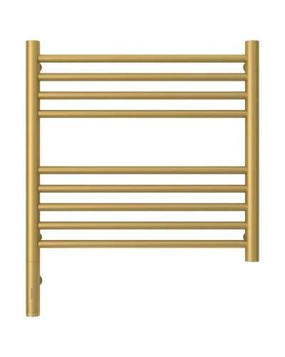 Полотенцесушитель электрический 500х500 золотой матовый МЭМ левый, перемычка прямая Сунержа Богема 3.0 032-5804-5050