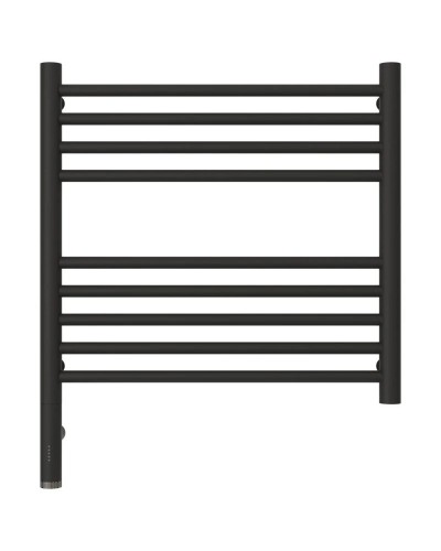 Полотенцесушитель электрический 500х500 темный титан муар МЭМ левый, перемычка прямая Сунержа Богема 3.0 15-5804-5050