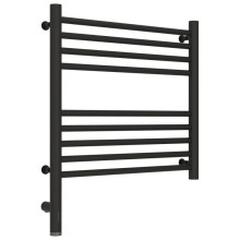 Полотенцесушитель электрический 500х500 темный титан муар МЭМ левый, перемычка прямая Сунержа Богема 3.0 15-5804-5050