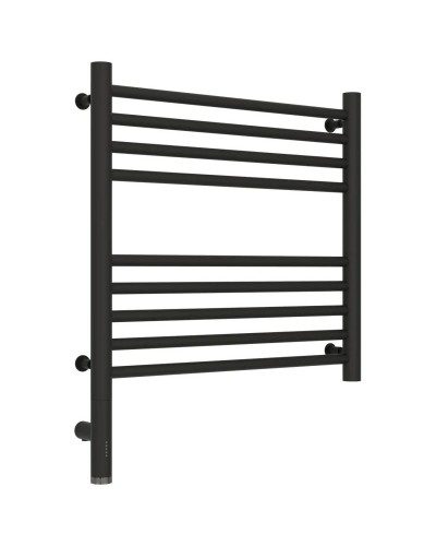 Полотенцесушитель электрический 500х500 темный титан муар МЭМ левый, перемычка прямая Сунержа Богема 3.0 15-5804-5050