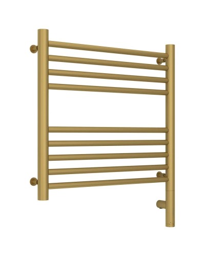 Полотенцесушитель электрический 500х500 золотой матовый МЭМ правый, перемычка прямая Сунержа Богема 3.0 032-5805-5050