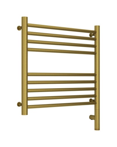 Полотенцесушитель электрический 500х500 состаренная латунь МЭМ правый, перемычка прямая Сунержа Богема 3.0 051-5805-5050