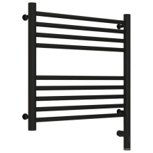 Полотенцесушитель электрический 500х500 черный матовый МЭМ правый, перемычка прямая Сунержа Богема 3.0 31-5805-5050