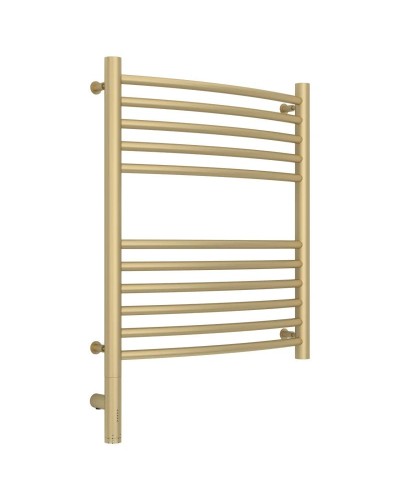 Полотенцесушитель электрический 600х500 шампань матовая МЭМ левый, перемычка выгнутая Сунержа Богема 3.0 022-5802-6050