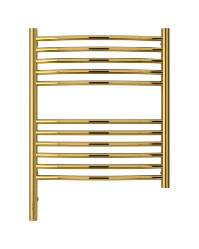 Полотенцесушитель электрический 600х500 золотой МЭМ левый, перемычка выгнутая Сунержа Богема 3.0 03-5802-6050