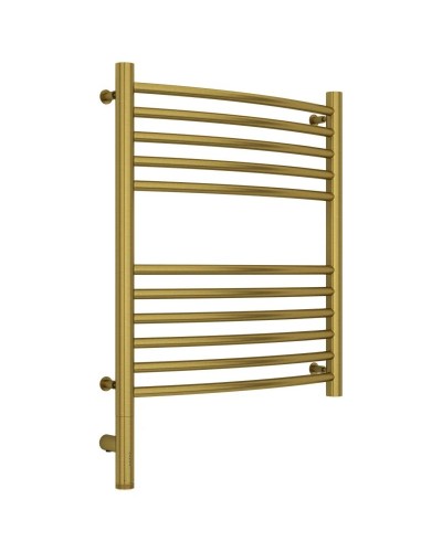 Полотенцесушитель электрический 600х500 состаренная латунь МЭМ левый, перемычка выгнутая Сунержа Богема 3.0 051-5802-6050