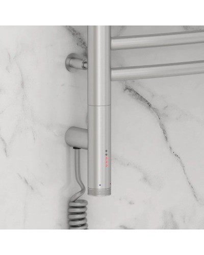 Полотенцесушитель электрический 600х500 сатин МЭМ левый, перемычка выгнутая Сунержа Богема 3.0 071-5802-6050