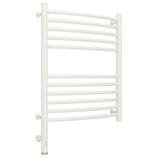 Полотенцесушитель электрический 600х500 белый матовый МЭМ левый, перемычка выгнутая Сунержа Богема 3.0 30-5802-6050