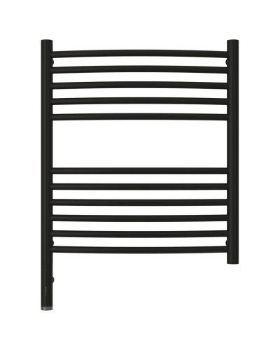 Полотенцесушитель электрический 600х500 черный матовый МЭМ левый, перемычка выгнутая Сунержа Богема 3.0 31-5802-6050