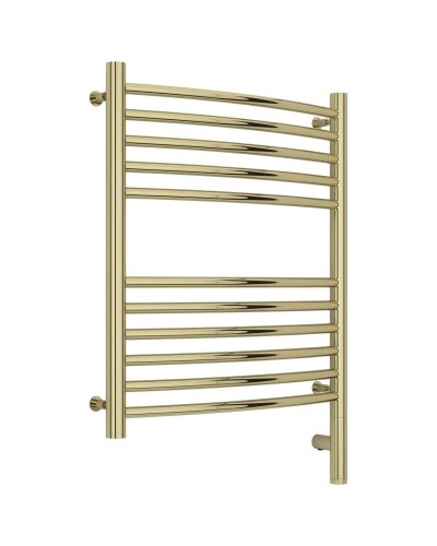 Полотенцесушитель электрический 600х500 шампань МЭМ правый, перемычка выгнутая Сунержа Богема 3.0 020-5803-6050