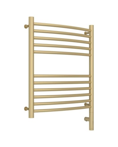 Полотенцесушитель электрический 600х500 шампань матовая МЭМ правый, перемычка выгнутая Сунержа Богема 3.0 022-5803-6050