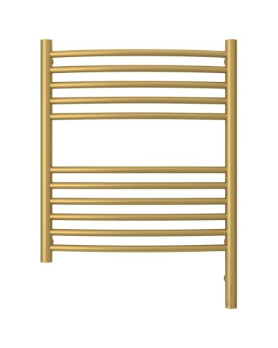 Полотенцесушитель электрический 600х500 золотой матовый МЭМ правый, перемычка выгнутая Сунержа Богема 3.0 032-5803-6050