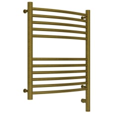 Полотенцесушитель электрический 600х500 состаренная бронза МЭМ правый, перемычка выгнутая Сунержа Богема 3.0 05-5803-6050