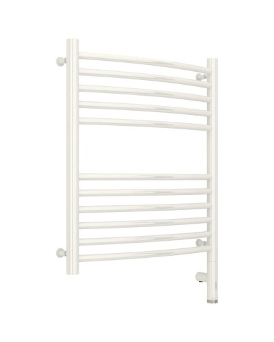 Полотенцесушитель электрический 600х500 белый глянец МЭМ правый, перемычка выгнутая Сунержа Богема 3.0 12-5803-6050