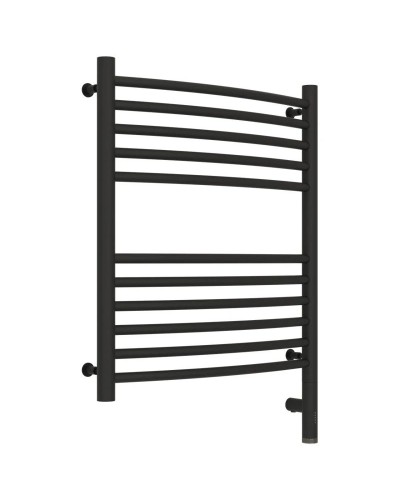 Полотенцесушитель электрический 600х500 темный титан муар МЭМ правый, перемычка выгнутая Сунержа Богема 3.0 15-5803-6050