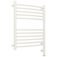 Полотенцесушитель электрический 600х500 белый матовый МЭМ правый, перемычка выгнутая Сунержа Богема 3.0 30-5803-6050