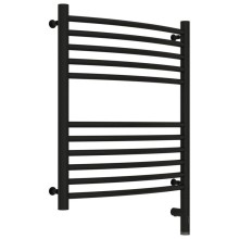 Полотенцесушитель электрический 600х500 черный матовый МЭМ правый, перемычка выгнутая Сунержа Богема 3.0 31-5803-6050