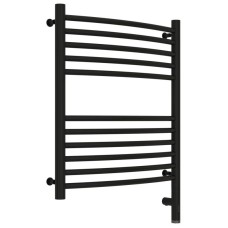 Полотенцесушитель электрический 600х500 черный матовый МЭМ правый, перемычка выгнутая Сунержа Богема 3.0 31-5803-6050