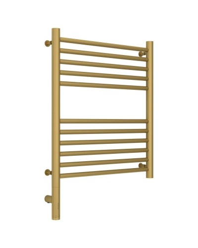 Полотенцесушитель электрический 600х500 золотой матовый МЭМ левый, перемычка прямая Сунержа Богема 3.0 032-5804-6050