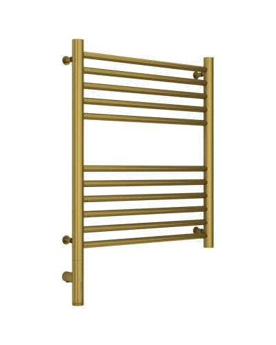 Полотенцесушитель электрический 600х500 состаренная латунь МЭМ левый, перемычка прямая Сунержа Богема 3.0 051-5804-6050