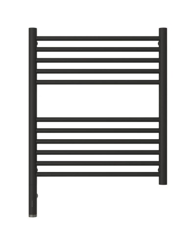 Полотенцесушитель электрический 600х500 темный титан муар МЭМ левый, перемычка прямая Сунержа Богема 3.0 15-5804-6050