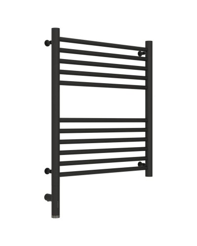 Полотенцесушитель электрический 600х500 темный титан муар МЭМ левый, перемычка прямая Сунержа Богема 3.0 15-5804-6050