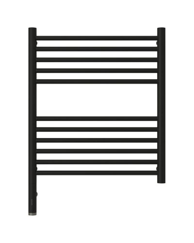 Полотенцесушитель электрический 600х500 черный матовый МЭМ левый, перемычка прямая Сунержа Богема 3.0 31-5804-6050