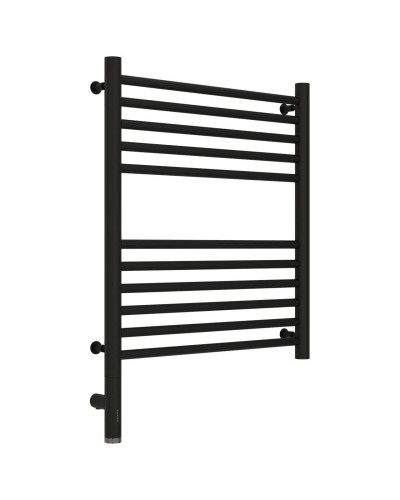 Полотенцесушитель электрический 600х500 черный матовый МЭМ левый, перемычка прямая Сунержа Богема 3.0 31-5804-6050