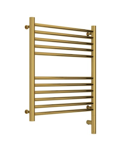 Полотенцесушитель электрический 600х500 золотой МЭМ правый, перемычка прямая Сунержа Богема 3.0 03-5805-6050