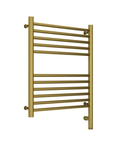 Полотенцесушитель электрический 600х500 состаренная латунь МЭМ правый, перемычка прямая Сунержа Богема 3.0 051-5805-6050