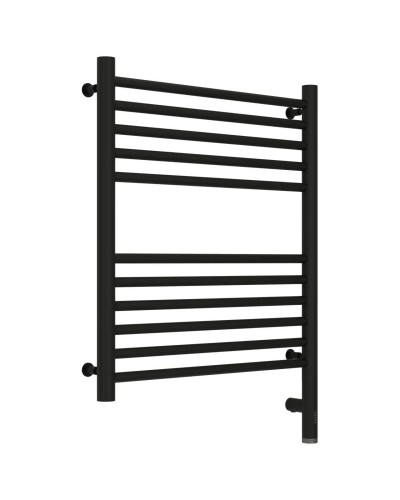 Полотенцесушитель электрический 600х500 черный матовый МЭМ правый, перемычка прямая Сунержа Богема 3.0 31-5805-6050