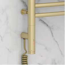 Полотенцесушитель электрический 800х500 шампань матовая МЭМ левый, перемычка выгнутая Сунержа Богема 3.0 022-5802-8050